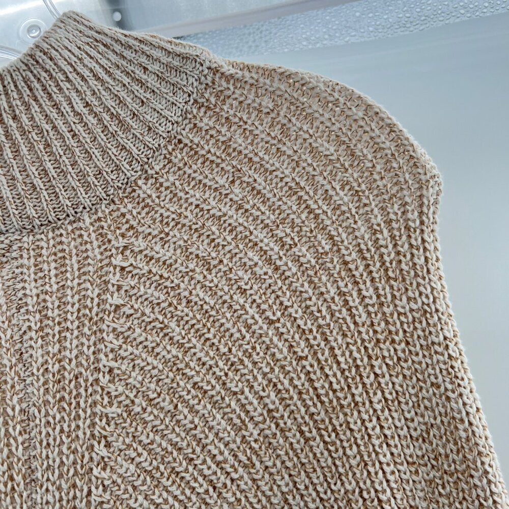 Roots Women's Cape Knit Sweater Mock Neck Cream One Size Fits All - Picture 4 of 8